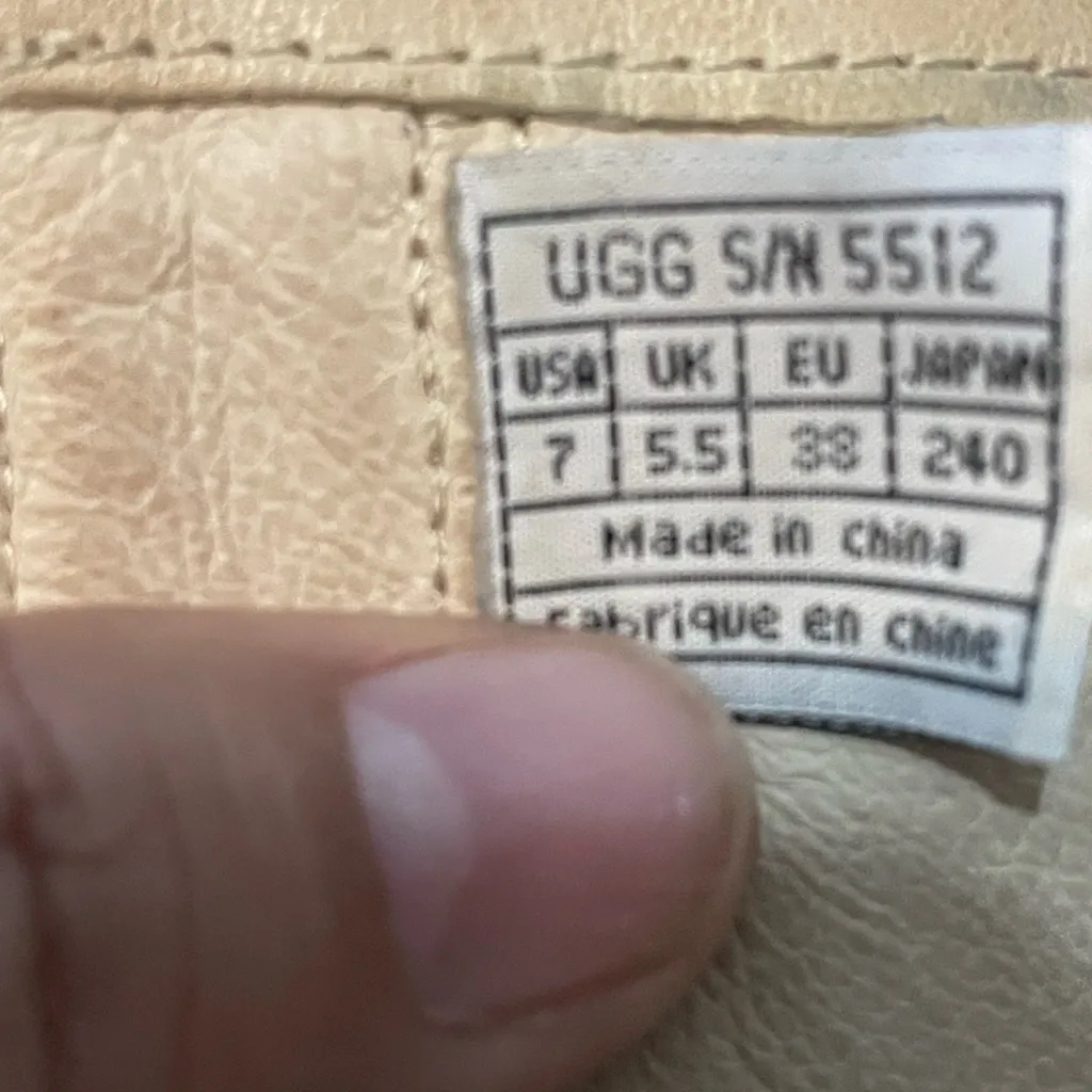 UGG Cream and Brown Heeled Boots vintage Australia Ugg women tall boots - Image 7