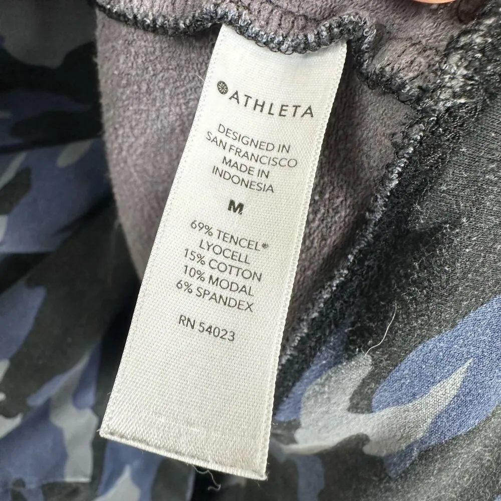 Athleta Womens size Medium Blue Camo Studio to Street Pullover Sweatshirt - Image 8