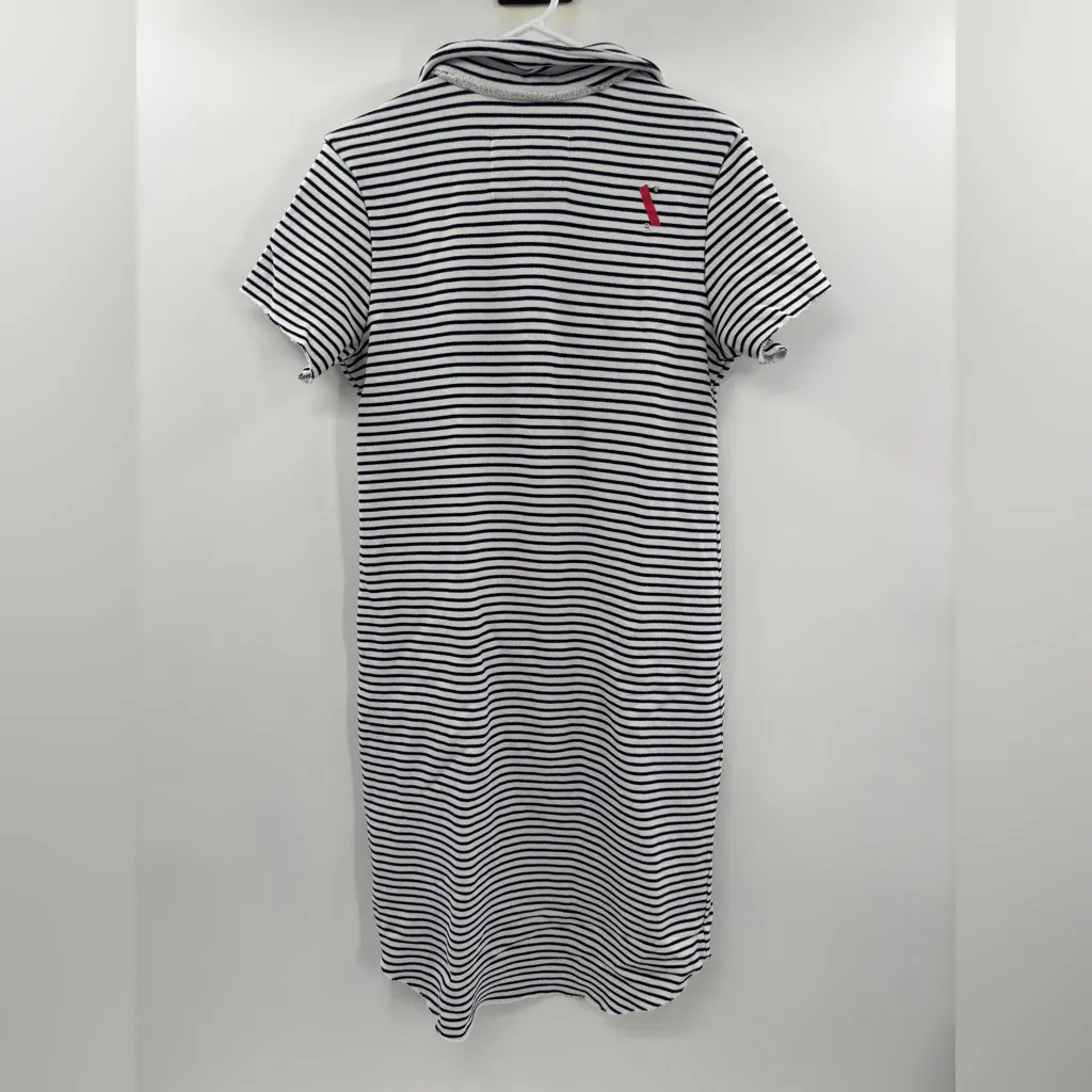 Frank & Eileen Lauren Polo Dress in Triple Fleece French Stripes White Size M - Image 6
