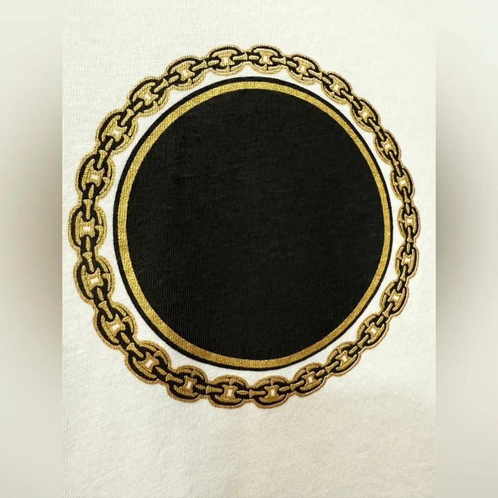 Rare CRISTINAEFFE Eloise White Viral Graphic Cotton Tee Shirt Size 42 / Small - Image 5