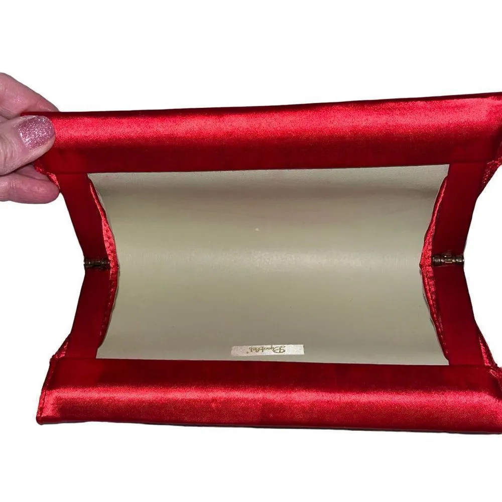 Dyeables vintage dyed red heeled sandals with matching dyed purse - Image 5