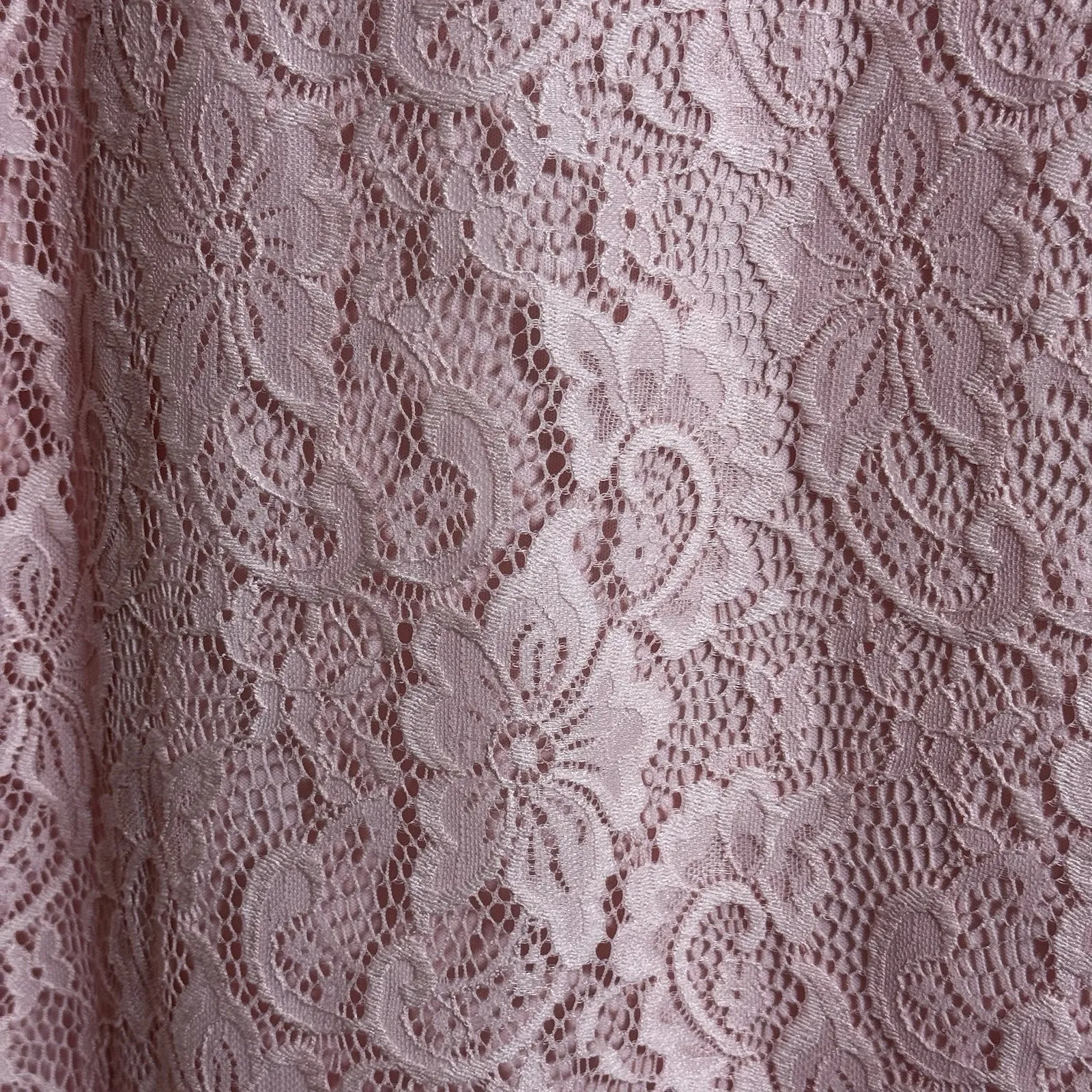 Juicy Couture Dress Women’s Large Pink Knee Length Floral Lace Romantic Glam - Image 4