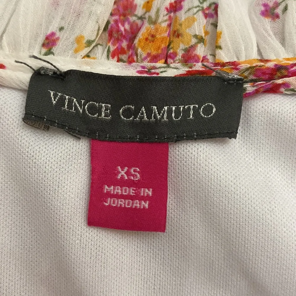 New Vince Camuto boho floral V-neck tiered ruffle mini dress size XS - Image 6