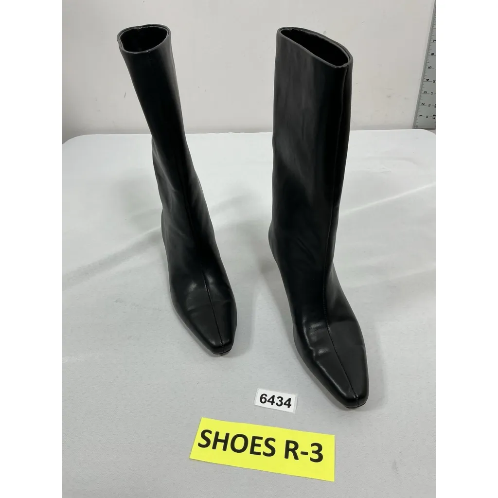 Womans NWOT The Drop Pullon Midcalf Boots Size 5 Black Kitten Heel Pointed Toe - Image 3