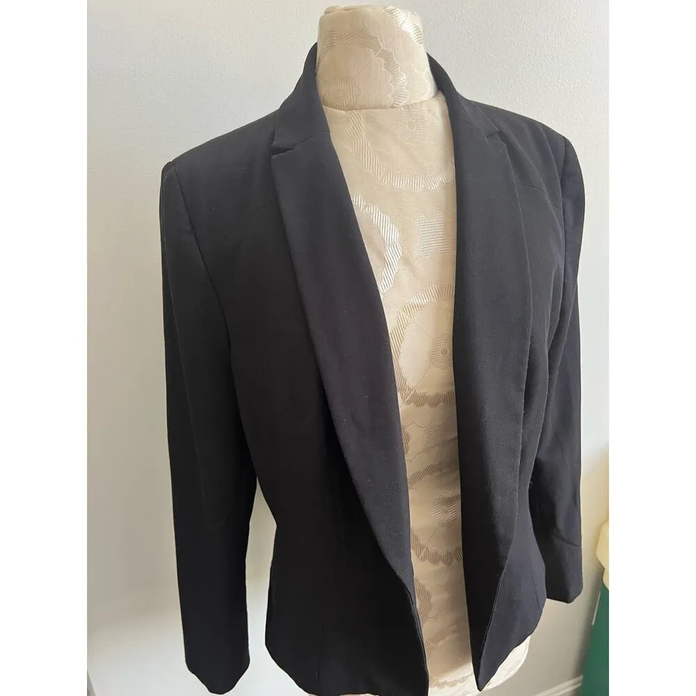 Worthington Single Buttoned Classic Black Business Blazer Size 14 - Image 3