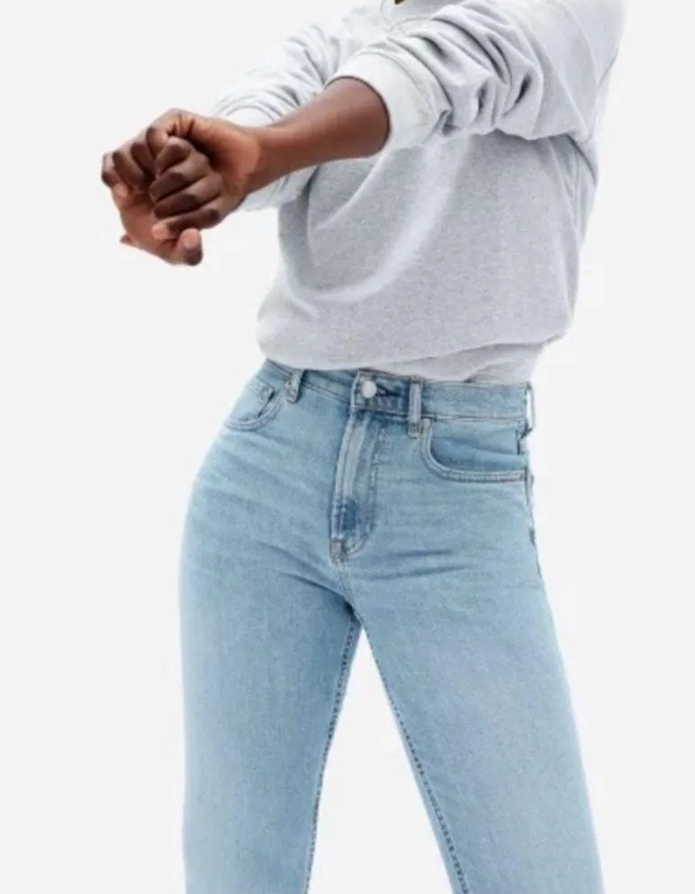 NWT EVERLANE Original Cheeky Jeans Sky Blue 28 - Image 11