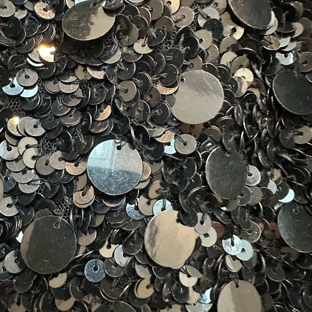 Vintage Betsey Johnson 90’s Sequin Glam Rock Bolero Crop Sweater Jacket Size M - Image 9