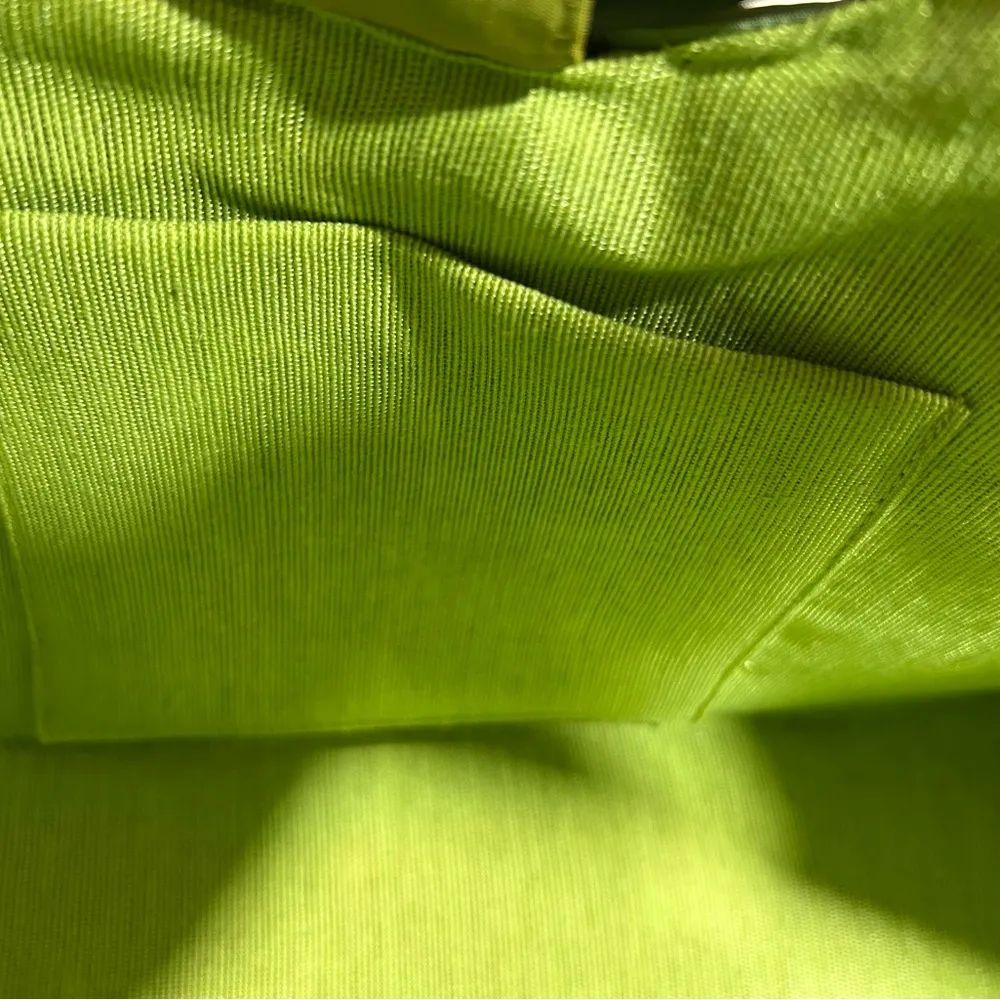 NEW TICO COLLECTION Artisanal Woven Fiber Summer Lined Tote 14x8” Green - Image 5