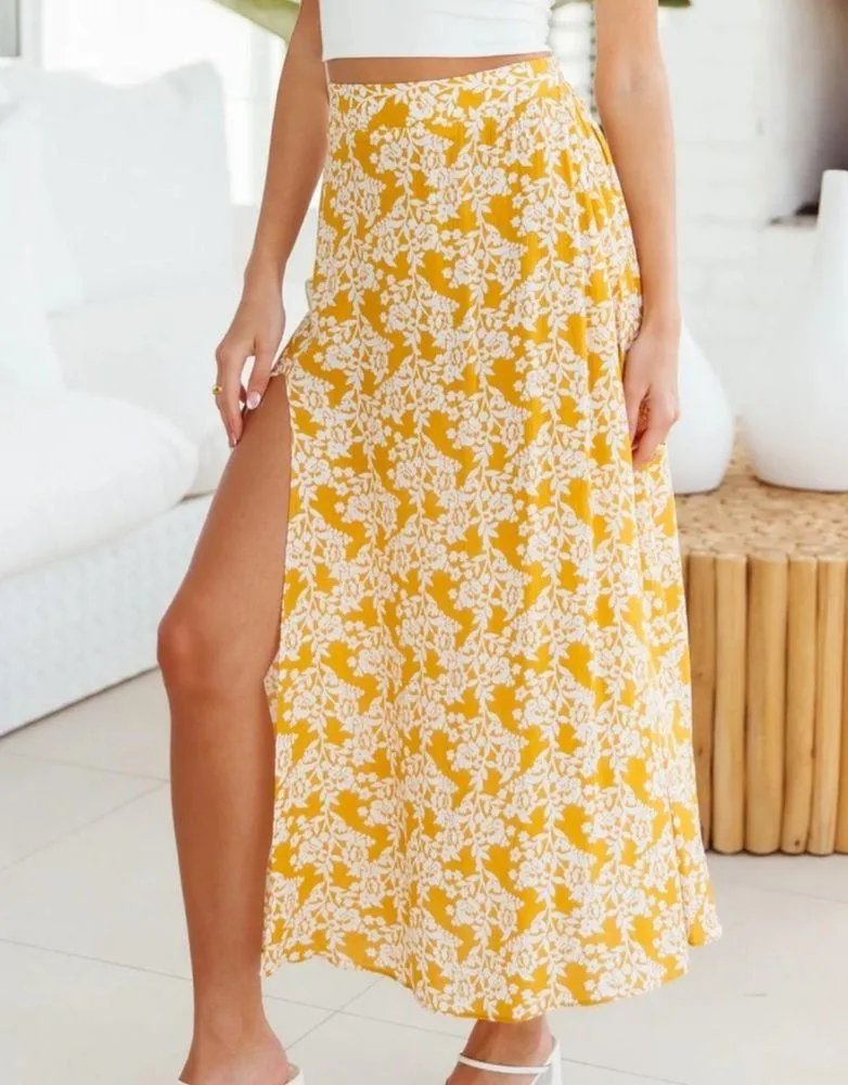 Signature Signed Copy midi Skirt Mustard - Image 2