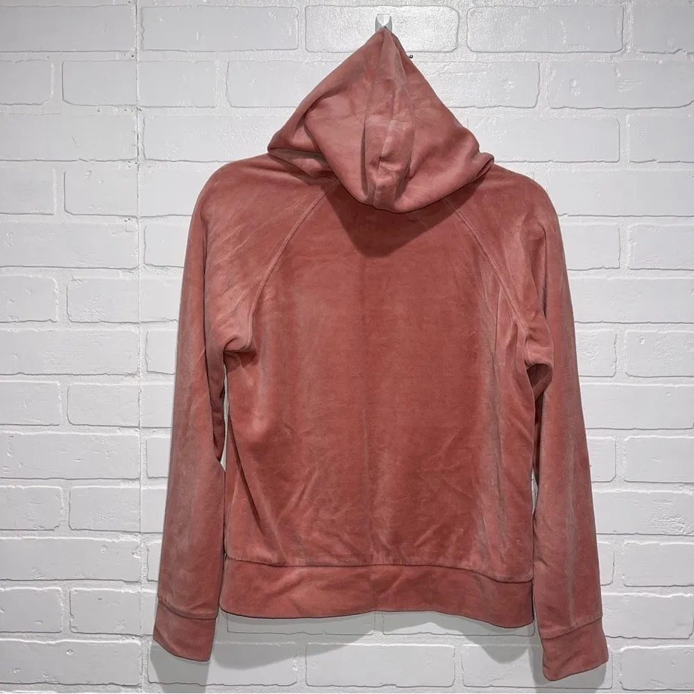 Ambiance Velour Hooded Sweatshirt in Dusty Rose Pink - Image 5