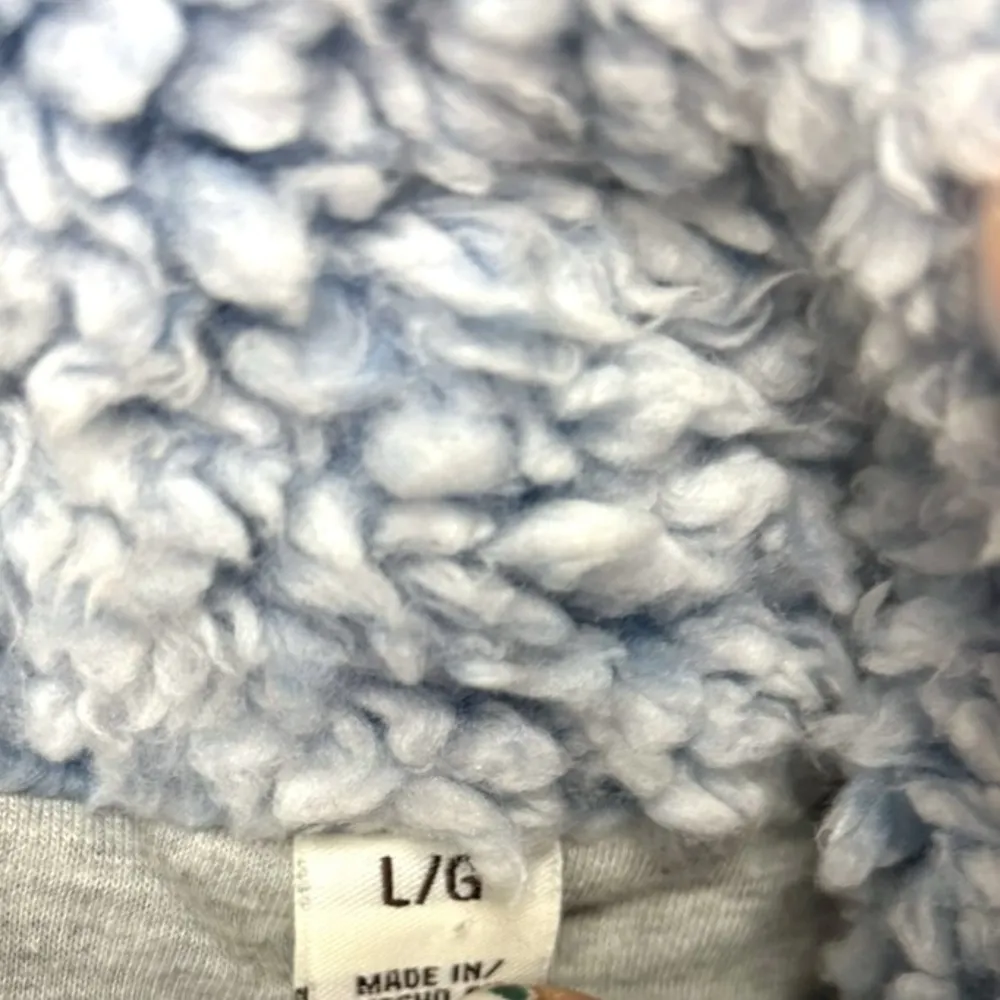 Weatherproof Vintage Baby Blue Heather 3/4 Zip Sherpa Pullover Size L COZY - Image 7