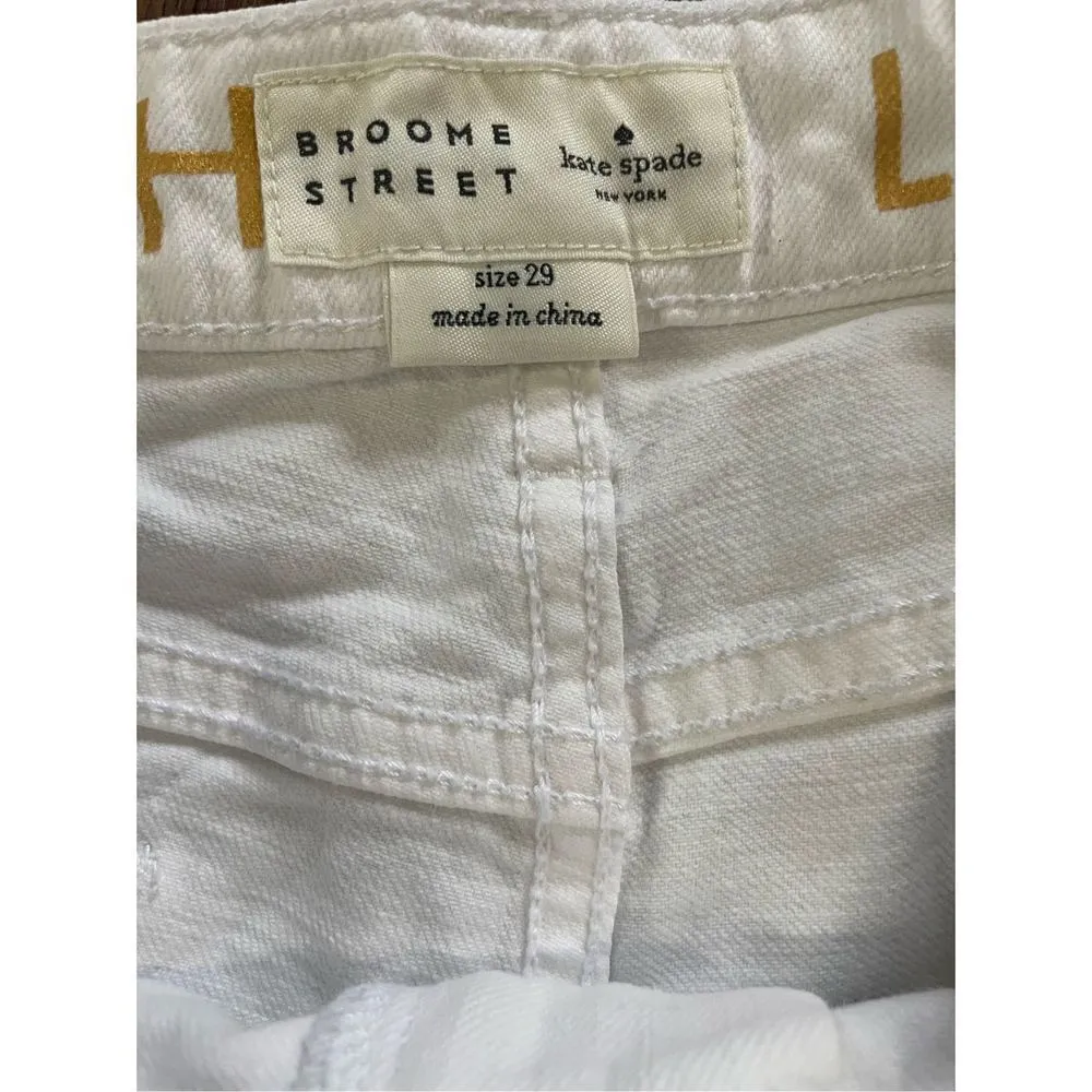 Kate Spade Broome Street white mid rise straight leg jeans size 29 - Image 3