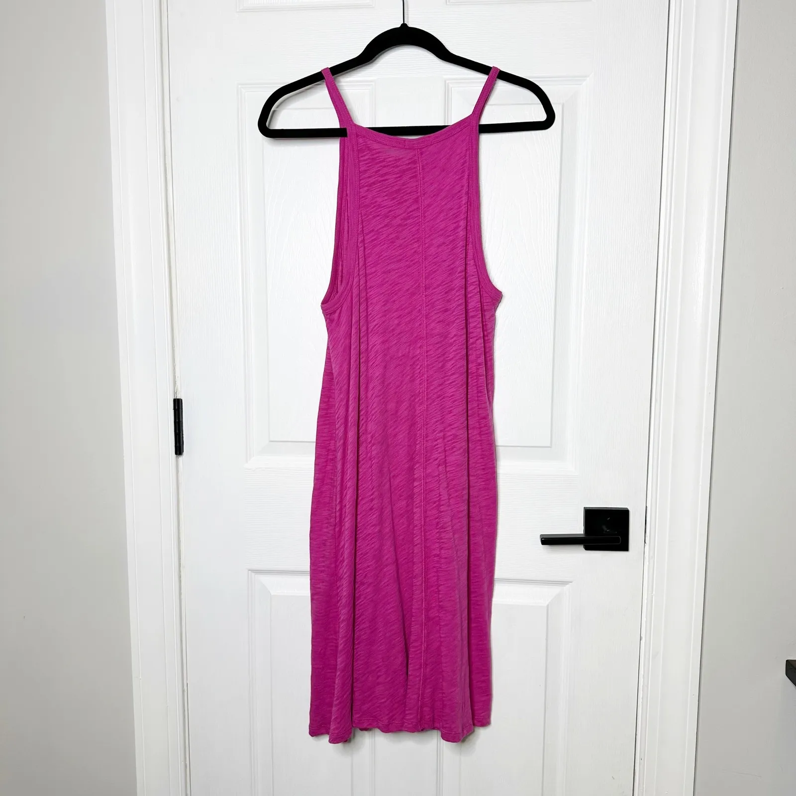 ATM Slub Tank High Neck Midi Dress‎ Orchid Pink Cotton Size M Size M - Image 5