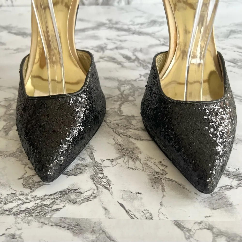 Carlos by Carlos Santana Gaia Black Gold Studded Ankle Strap Sandals 7.5 - Image 4