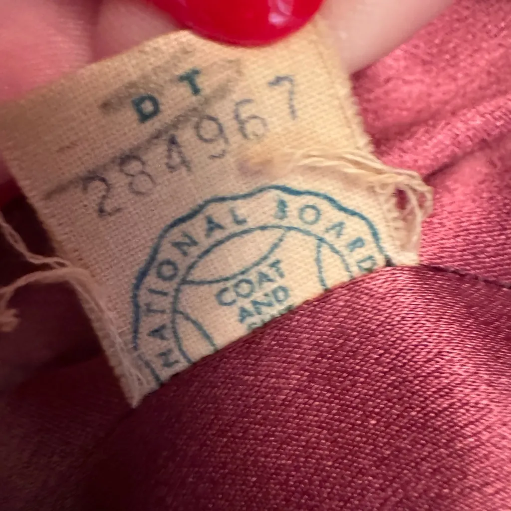 Vintage Women’s Union ILGWU Blue Wool Trench Coat Medium Large Harris Co Size undefined - Image 5