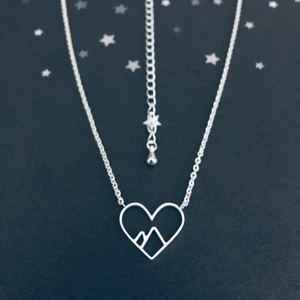 Heart Mountain Necklace Silver - Image 4