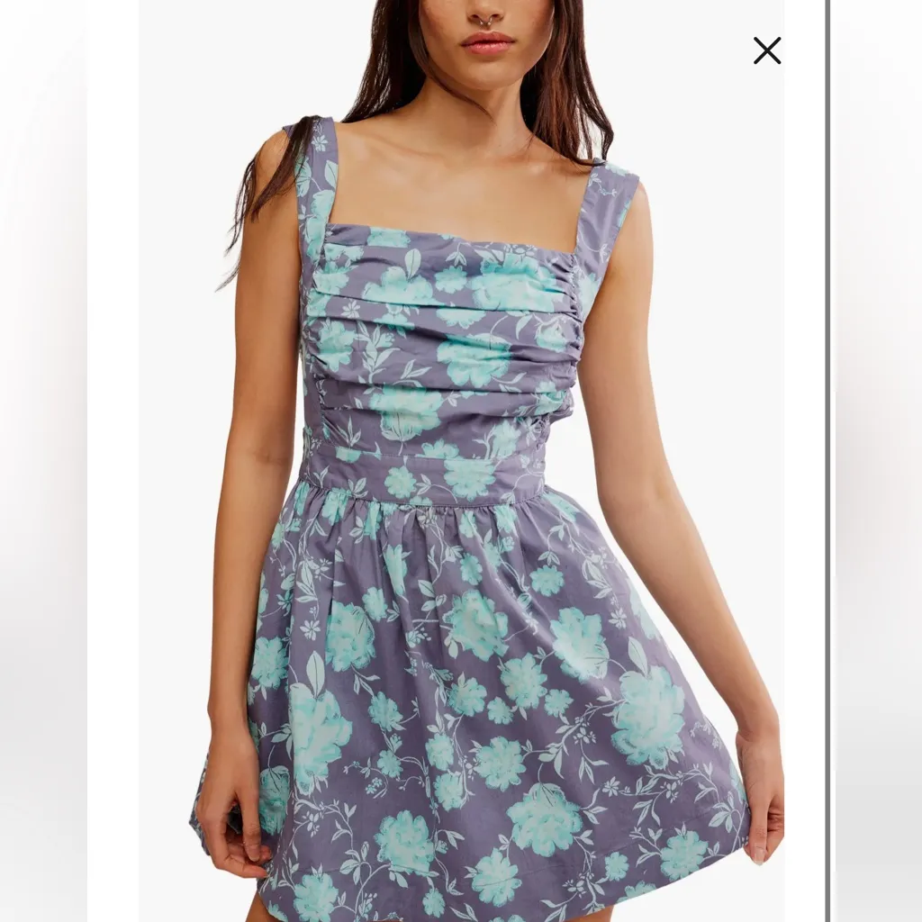 Free People Meet Me In Maui Floral Tie Mini Dress XL| Coastal Vacay Vibes NWT - Image 12