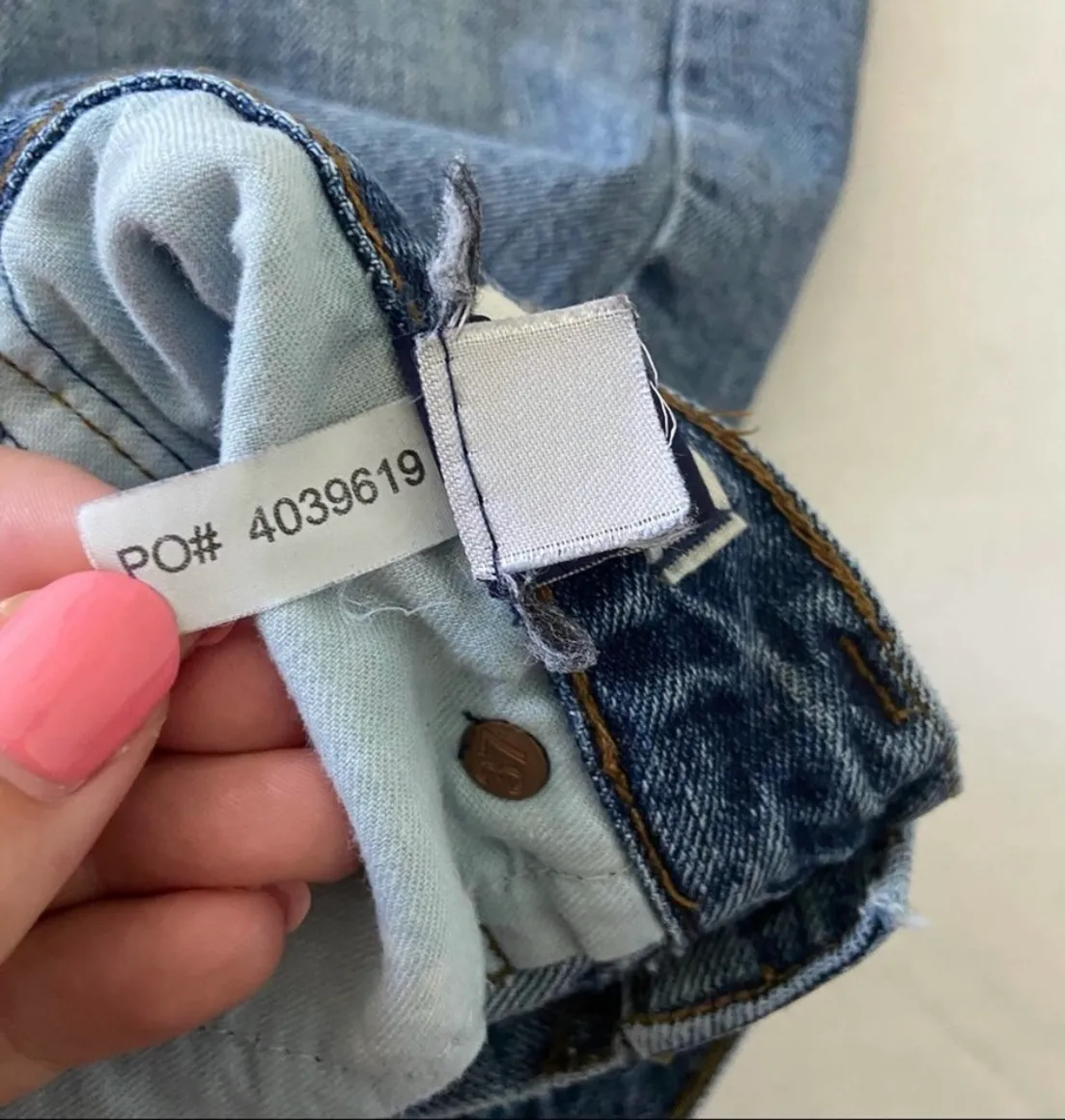 High Rise Button Up Denim Shorts - Image 3