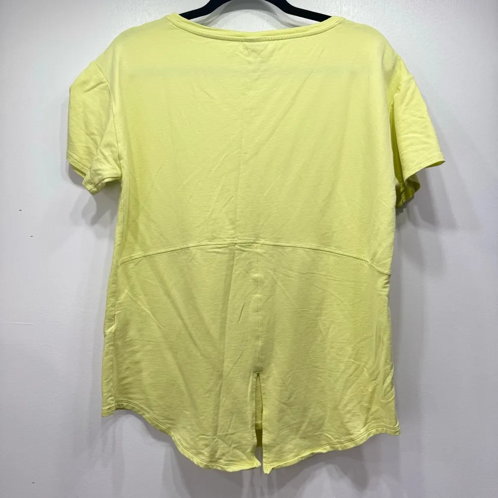 Chico’s Zenergy Light Yellow Terry Knit Tunic Length Leisurewear Top Size 1/Med - Image 5
