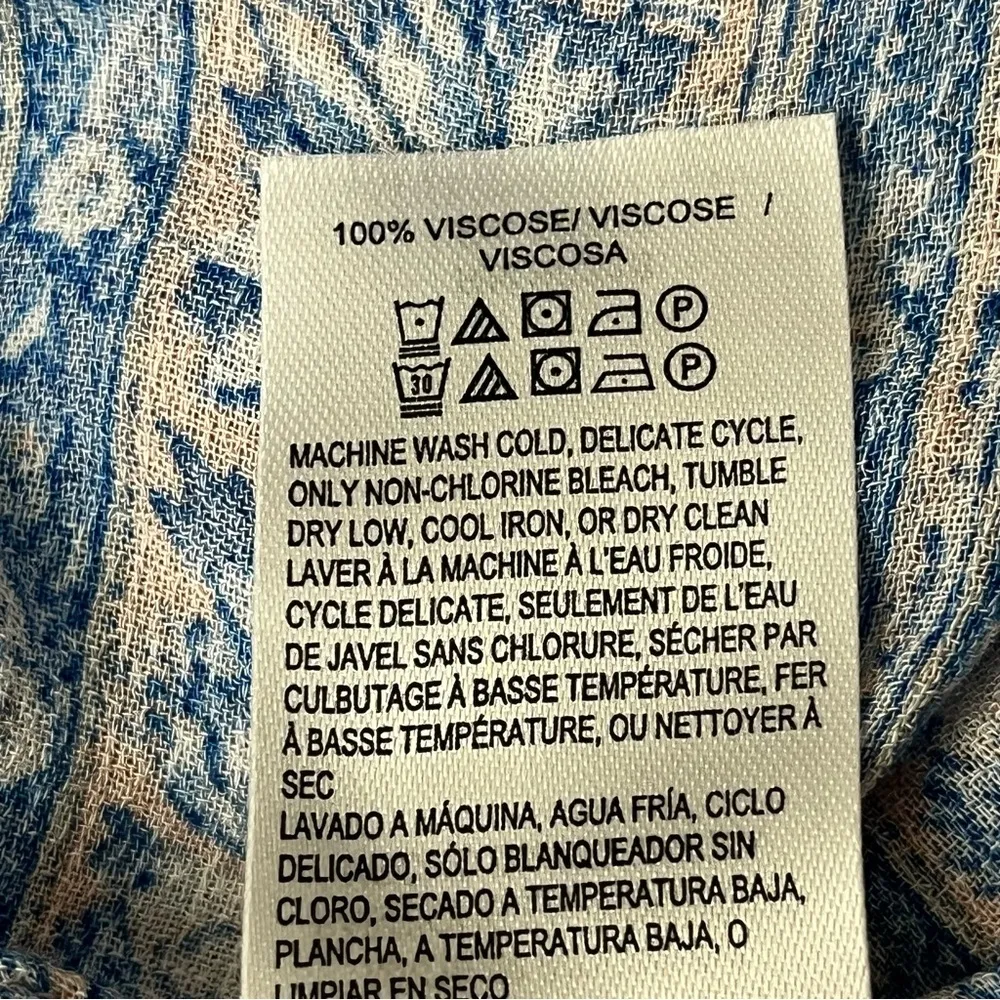 Lucky Brand Floral Peasent Boho Blouse Cropped Cottegecore Womens Y2k Retro M - Image 8