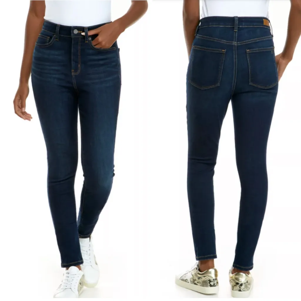 Women’s Crown & Ivy High Rise Skinny Ankle Jeans Denim Stretch Size 14 Regular - Image 2