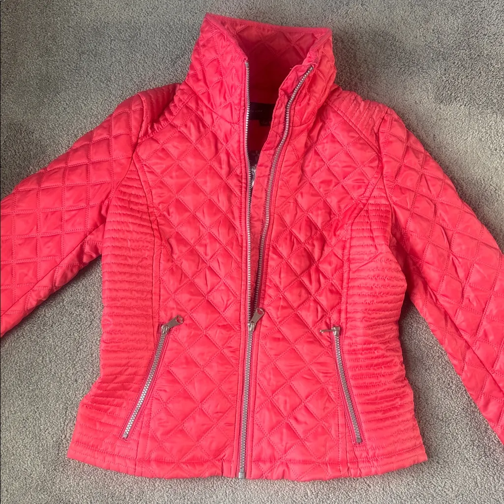 Marc New York Andrew Marc Coral Pink Quilted Puffer Jacket SIZE S - Image 2