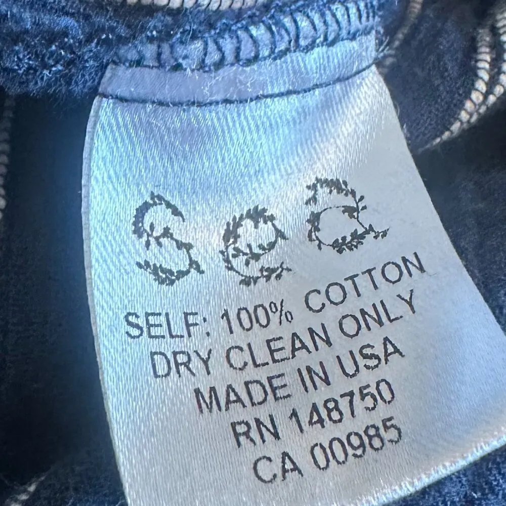 Sea New York Navy White Stripe Shift Dress Flowy 100% Cotton Size 6 Women's Blue - Image 11