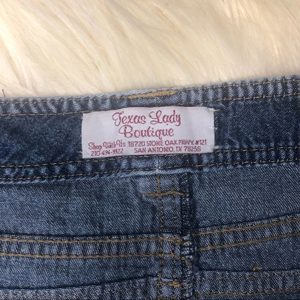 Texas Lady Boutique denim reworked skirt Blue Size M - Image 3