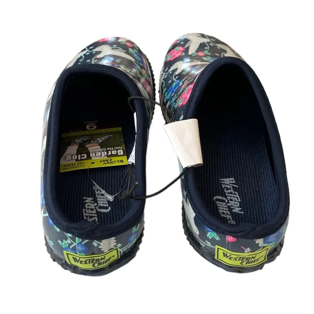 Western Chief Garden Clogs Humming Garden Navy Blue Size 9 - Image 3