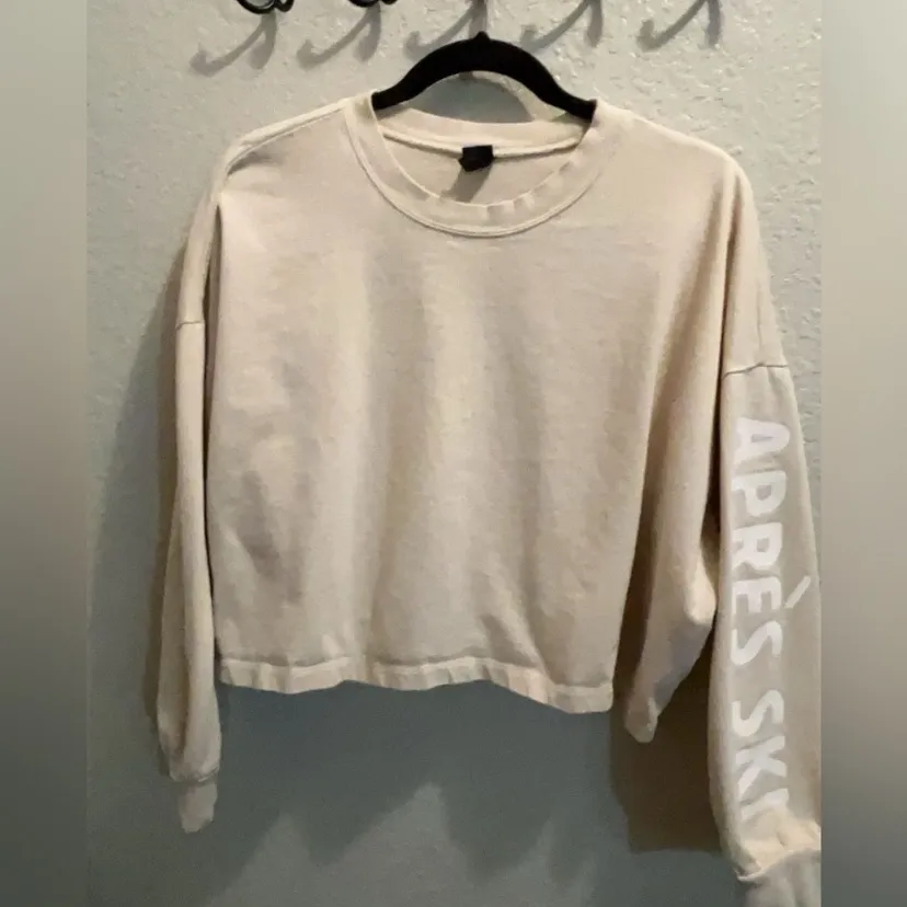Apres Ski Long Sleeve Heavy Knit T-Shirt - Wild Fable Beige S - Image 3