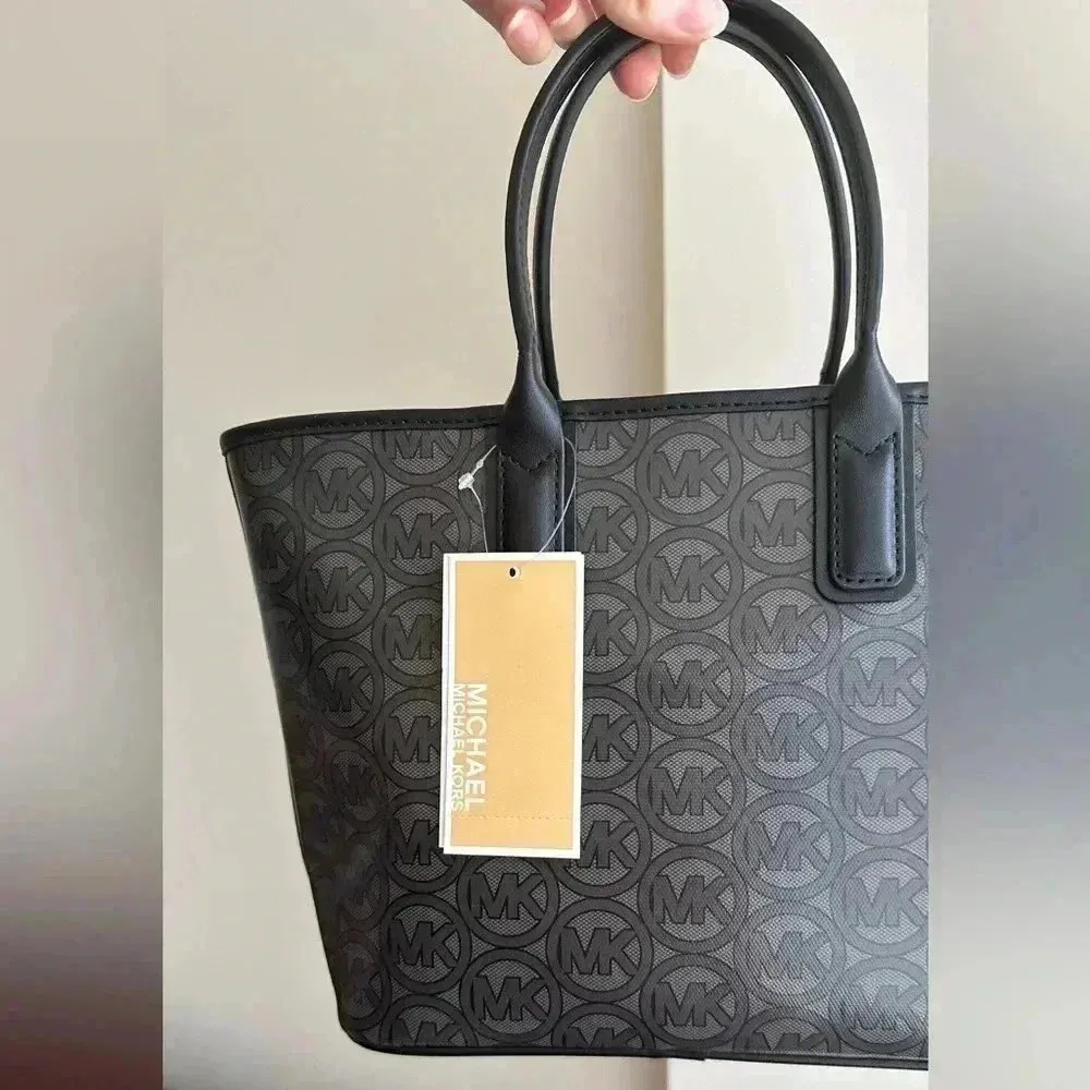 MICHAEL KORS Jodie Small Logo Jacquard Tote Bag Small Tote - Black MSRP $348 NWT - Image 12