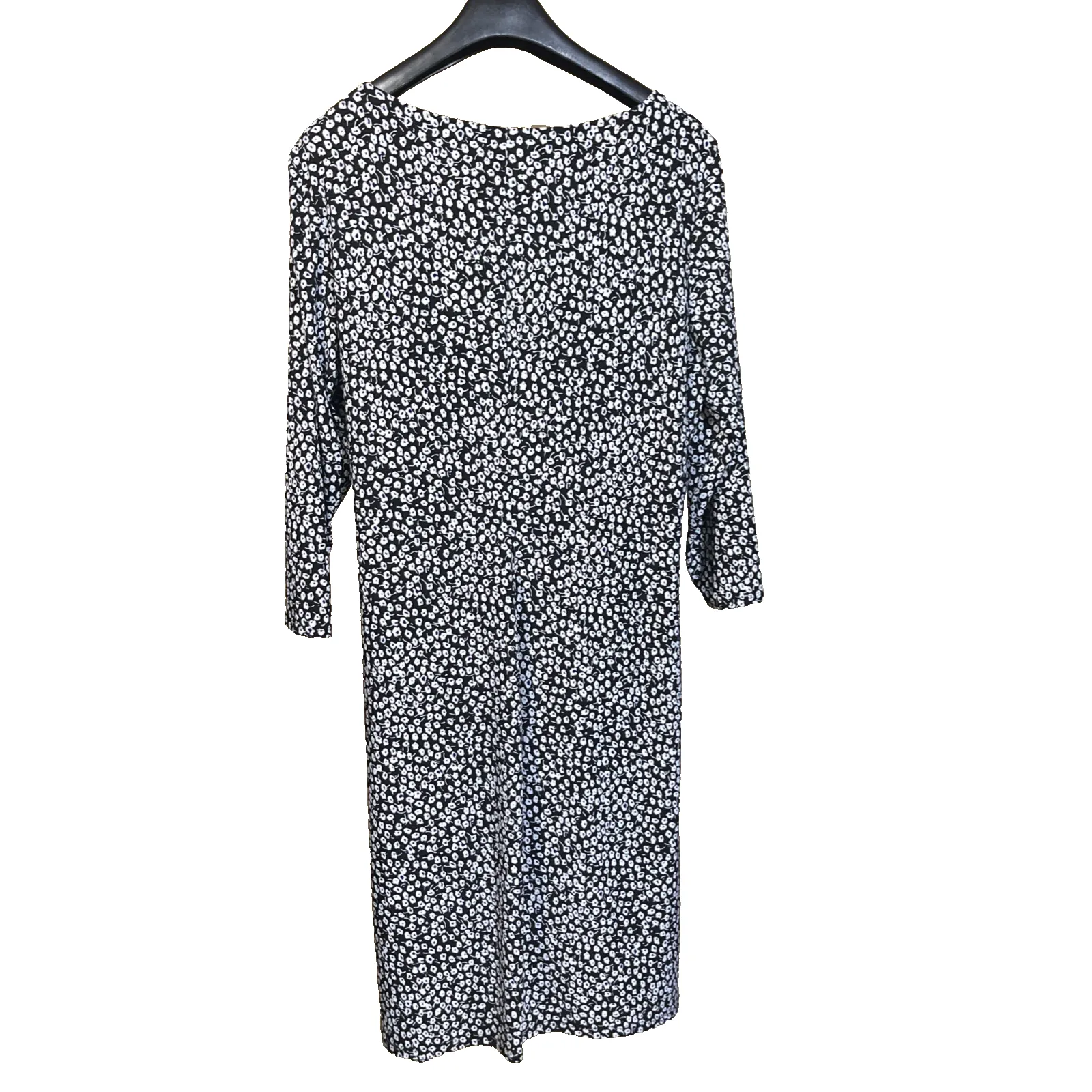 Lauren Ralph Lauren Stretch Floral Faux Wrap Dress Jersey Knit Womens 16W Preppy - Image 2