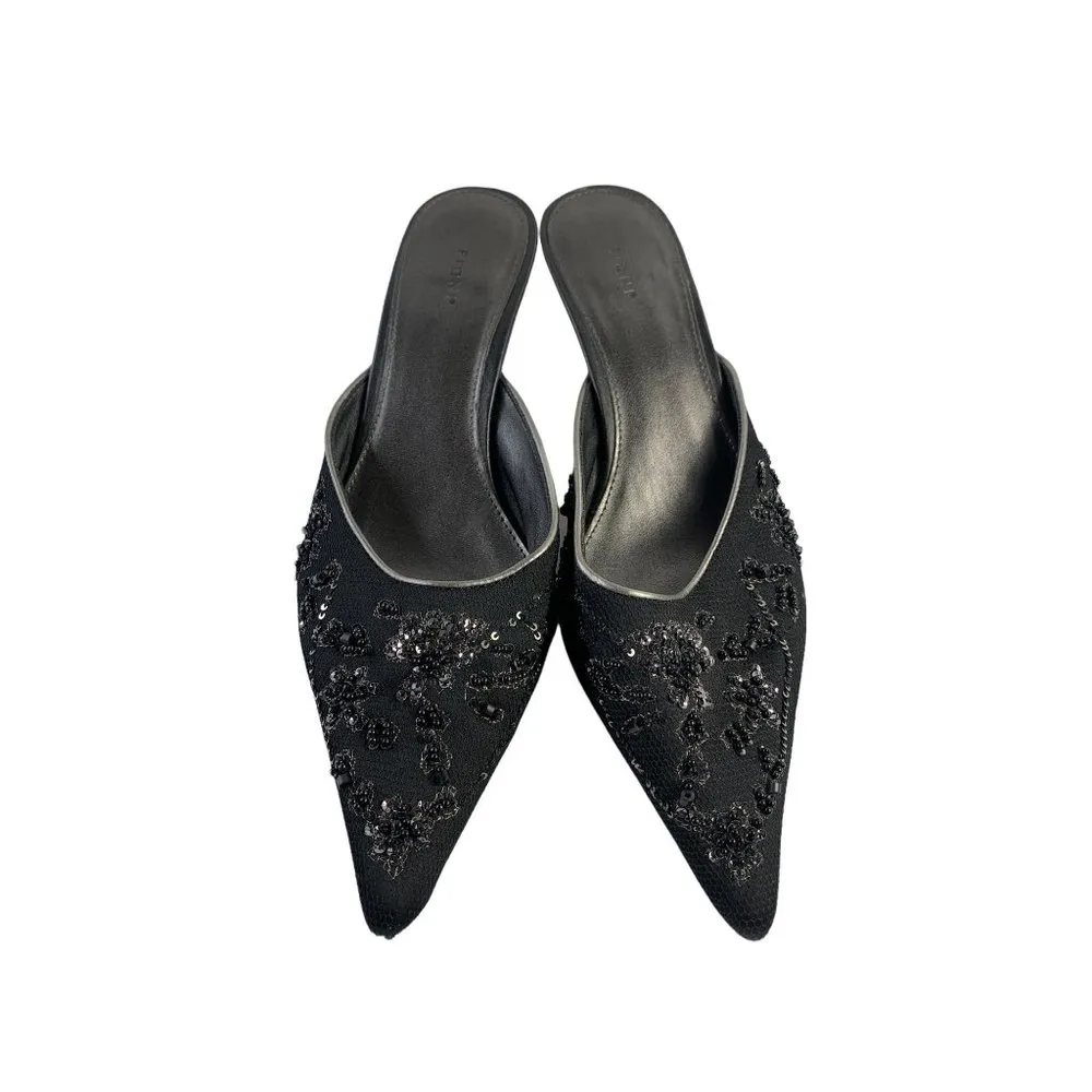 Find Women's Backless Low Heels Black Size 8 - Image 2