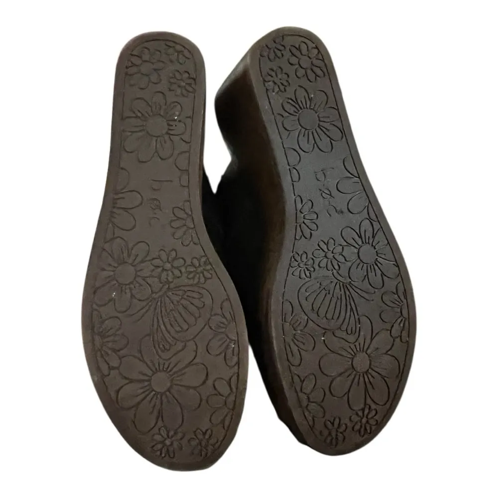 b.o.c Platform Wedge Mule Clogs Size 10 Brown - Image 3