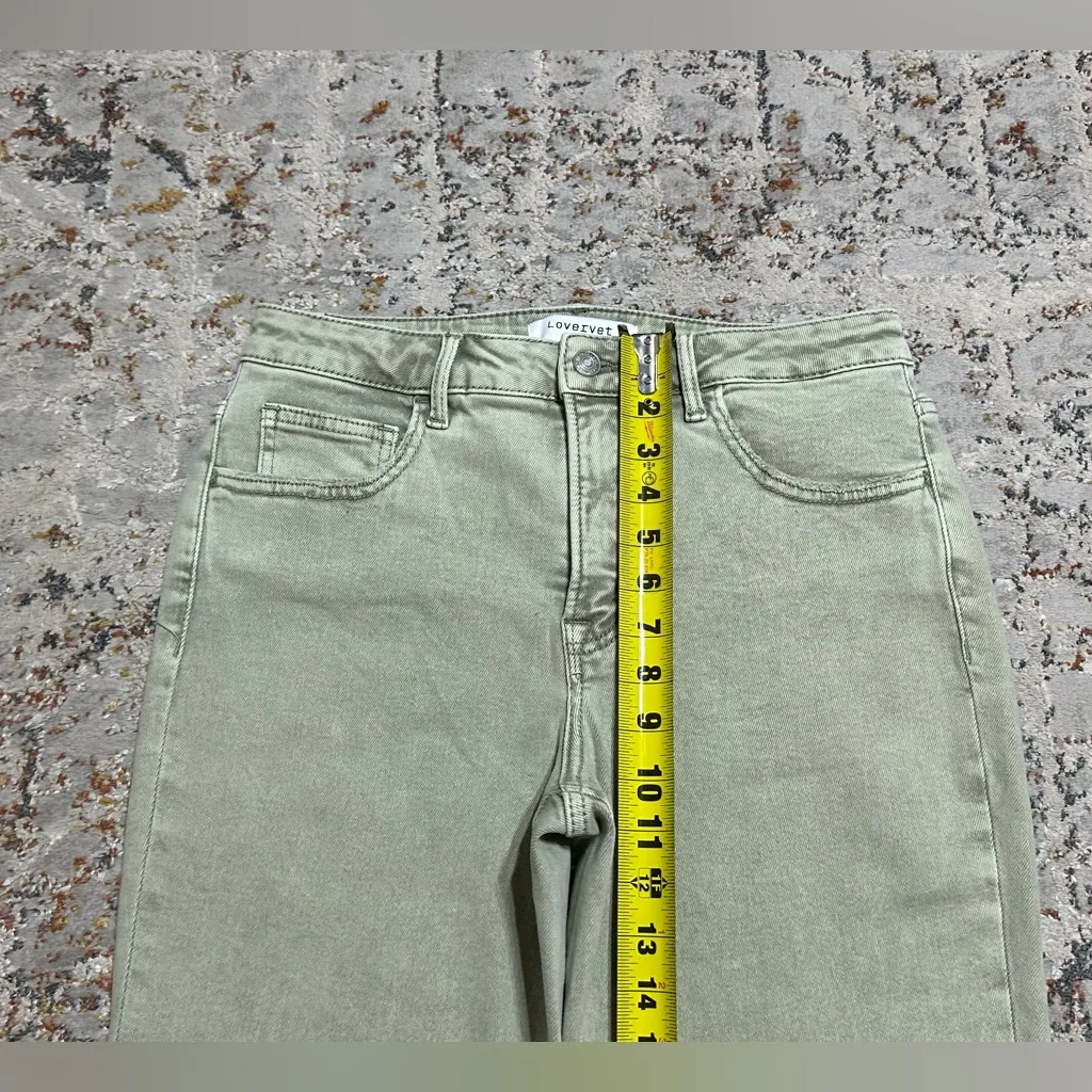 LOVERVET by VERVET HR Straight Cropped Jeans green size 11/30 - Image 8