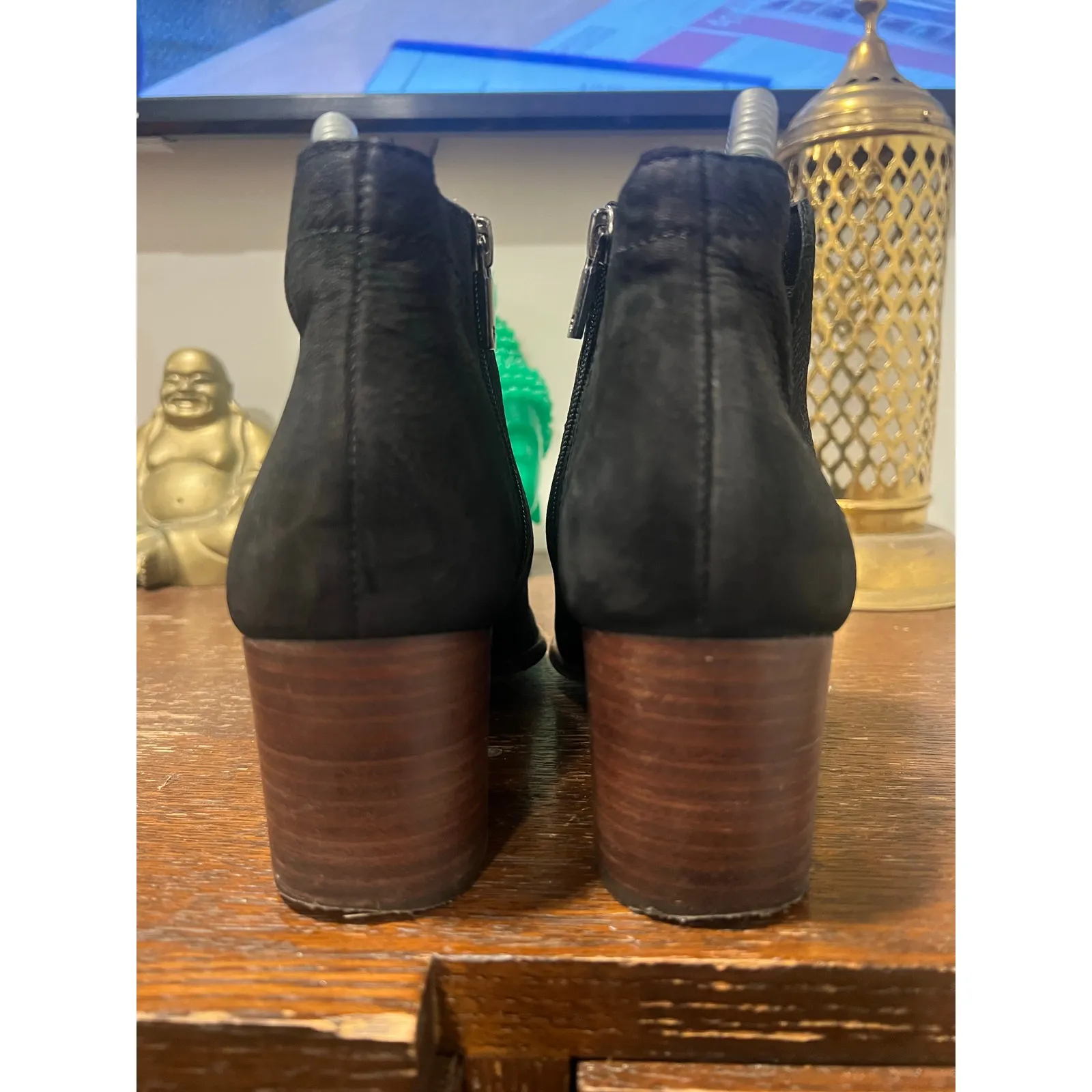 Lucky Brand Women’s Suede Leather Booties a black 7 - Image 6