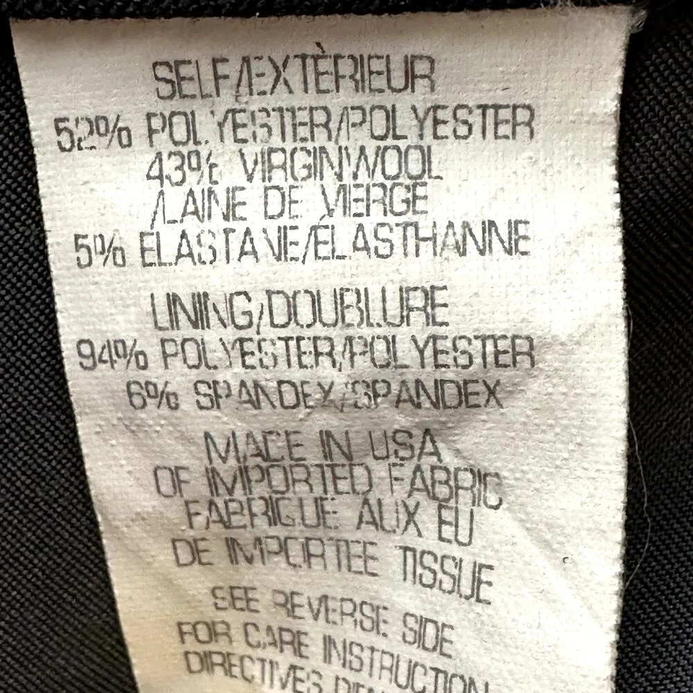 Theory Max 2 Stretch Italian Wool Trouser Pants High Waisted Straight Gray 10 - Image 5