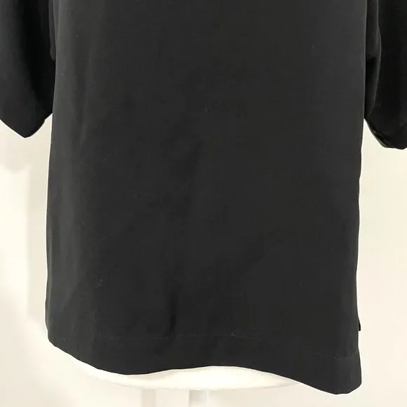 RACHEL  Laser Cut Floral Birds Top Dolman Sleeve Blouse Black Size XS - Image 9