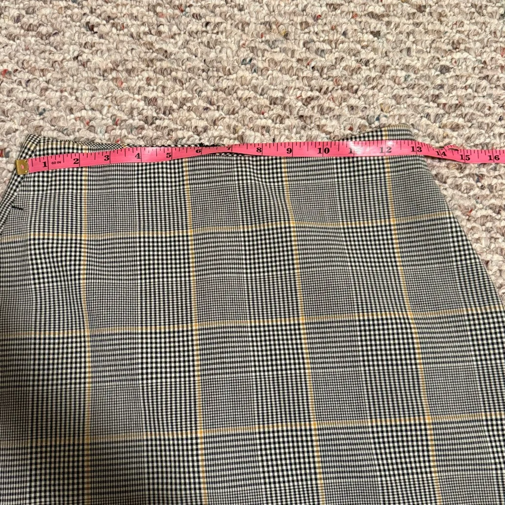 Wilfred by Aritzia Renee Plaid Pocket Mini Skirt in Cairo Gold- Size 2 - Image 7