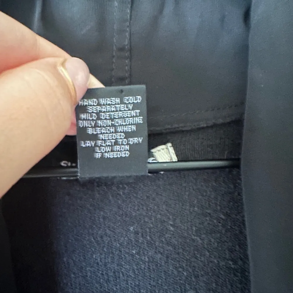 Sweaterworks Black Longline Open Front Cardigan Sheer Trim Size M Size M - Image 6