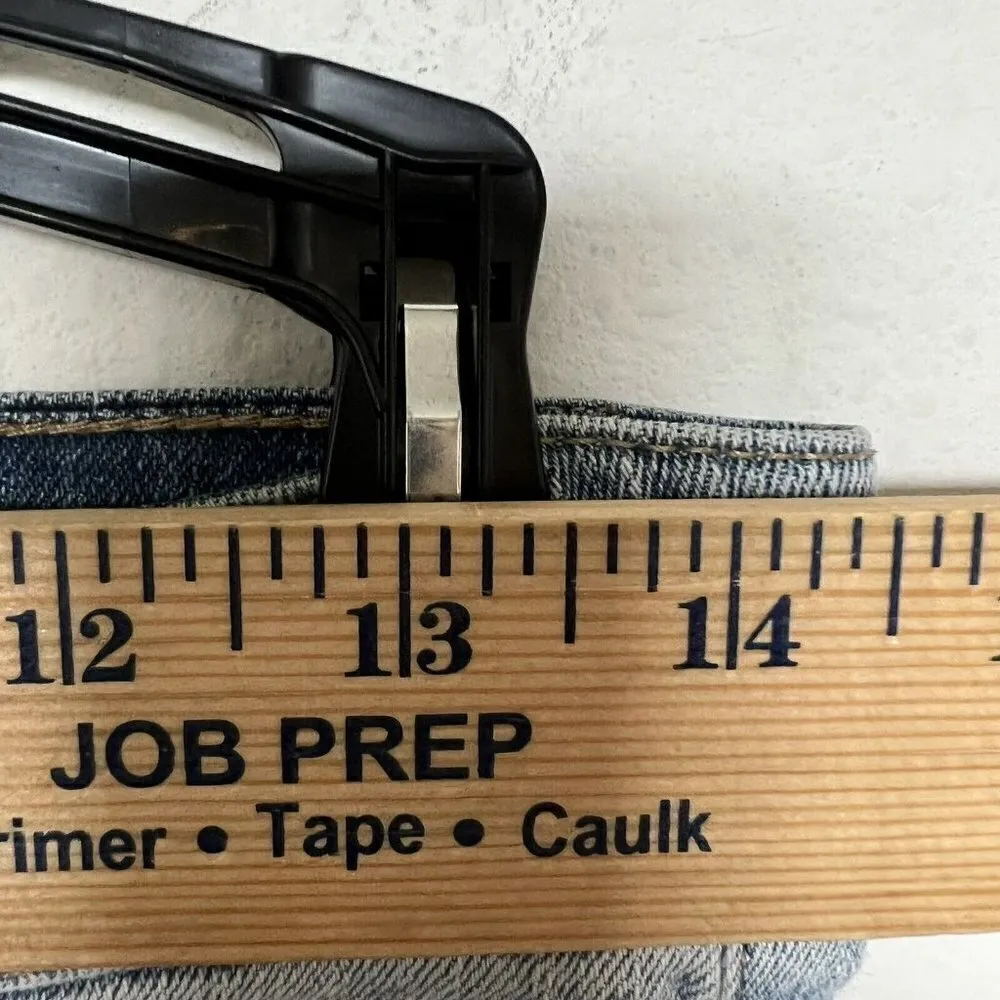 Celebrity pink Paisley denim jean Shorts Size 3 distressed blue Bohemian Western - Image 11