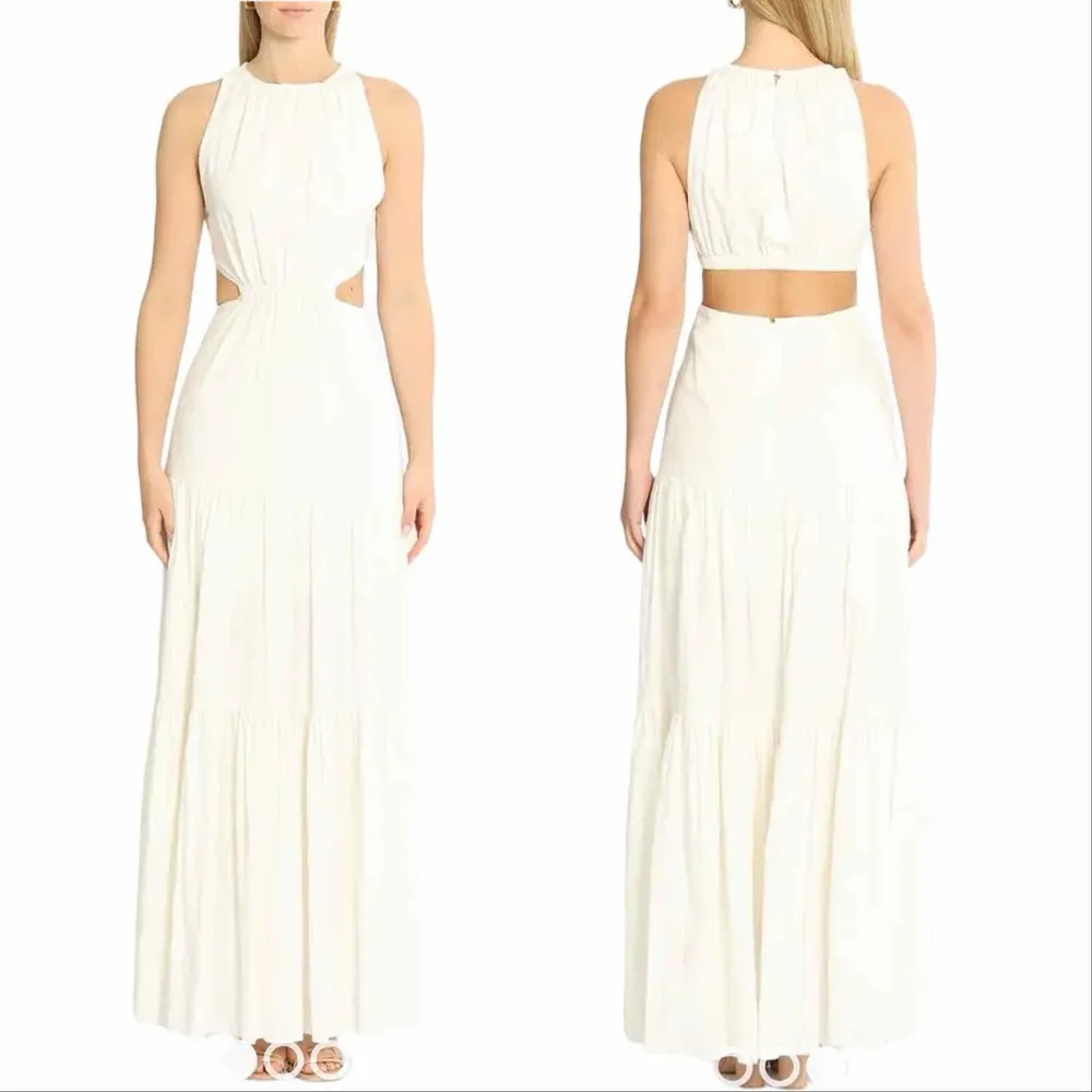 Significant Other Poppy Cut Out Maxi Dress Size US 6 Ivory - Image 4