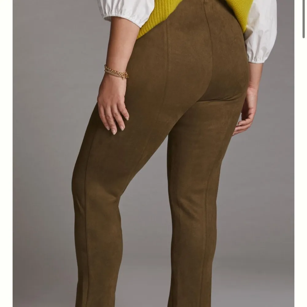 Avec Les Filles Split Hem Suede Leggings - Image 7