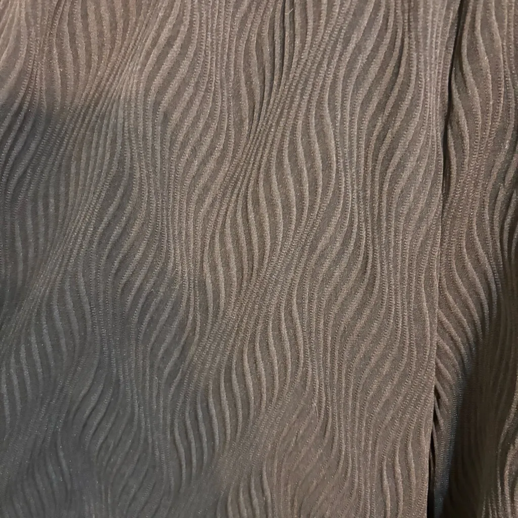 Cider womens pull on wide leg textured pants black S - Image 3