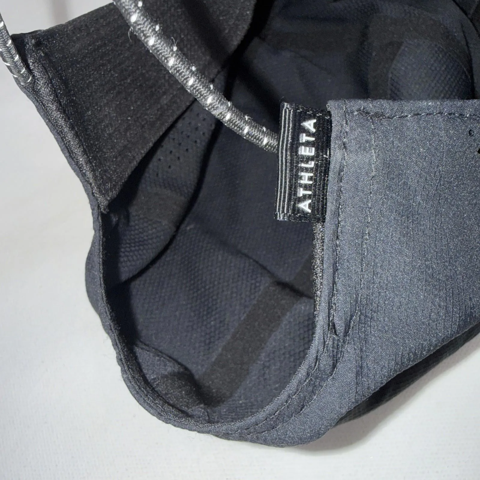 Athleta Athletic Minimalist Cap Strap Back Black Ventilated Running Athletic Hat - Image 3