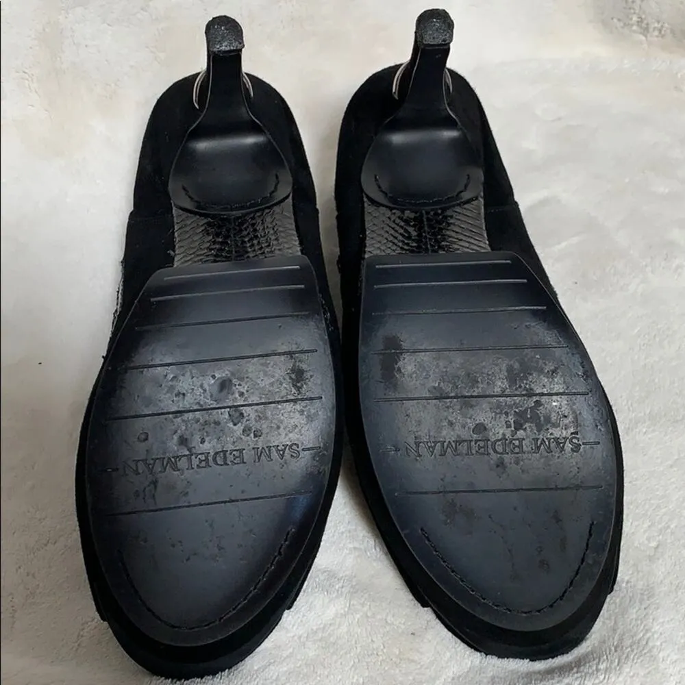 Sam Edelman Damen Nixie Suede Snakeskin Open-Toe Pump Heels Size 8 - Image 6