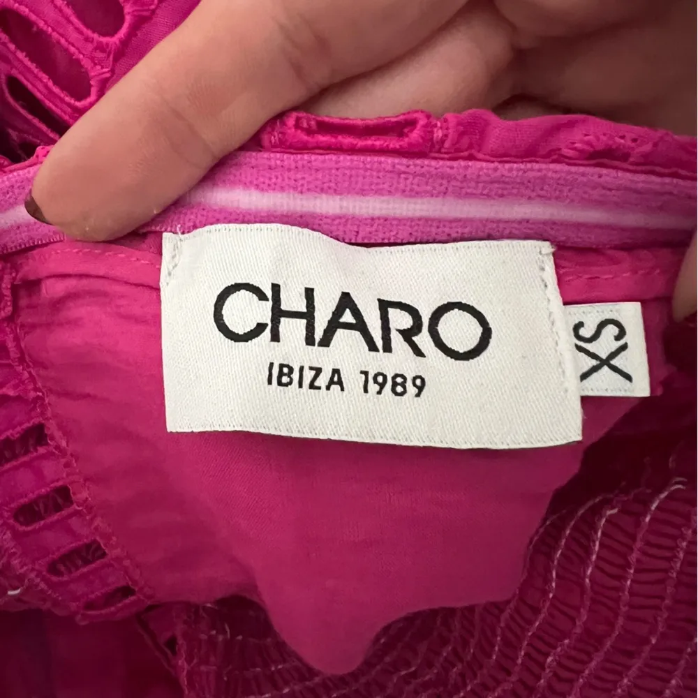 NEW NWOT  Ibiza Ynisa Strapless Eyelet Midi Dress In Hot Pink - Image 8