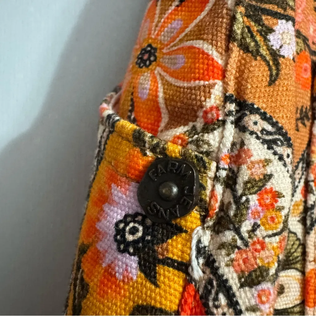 FARM Rio for Anthropologie Vibrant Floral Brazilian Rainforest Skirt Size XS - Image 9