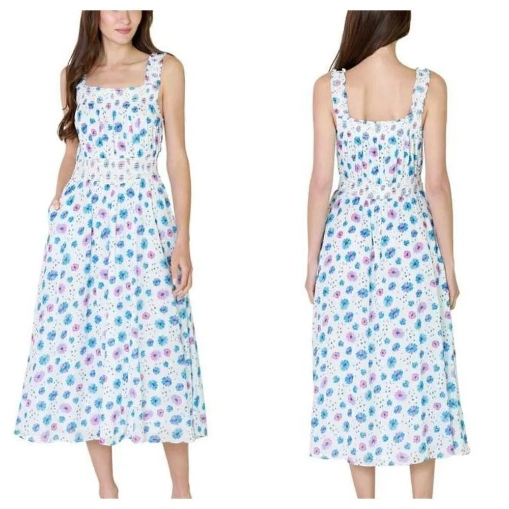LoveShackFancy Pasha Deep Cotton Candy Dress Size XS Floral - Image 3
