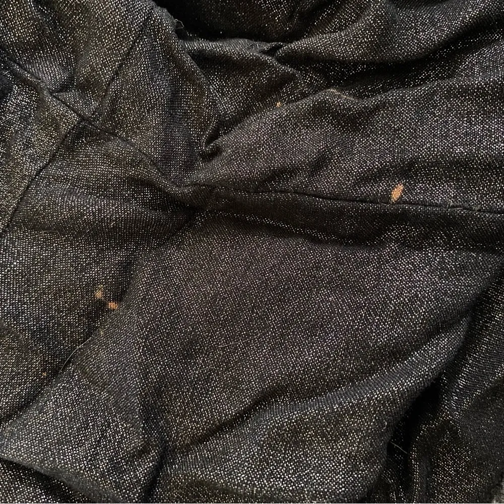 Vintage 90s Maggie Barnes Metallic Short Sleeve Button Front Top Black Combo 5X - Image 3